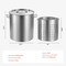 Stainless Steel Stockpot with Basket Lid and Handle for Boiling Steaming or Frying